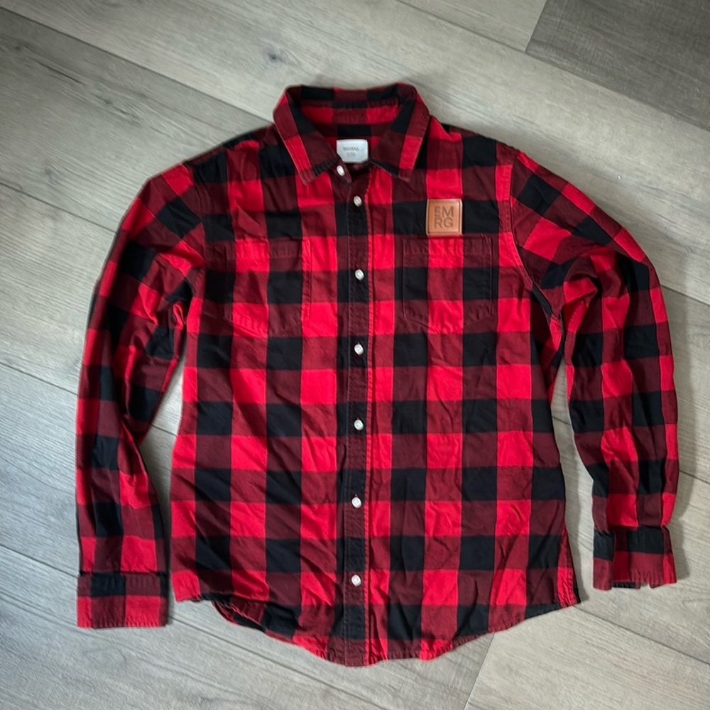 Ascolour Men’s Flannel, Red and Black Size XL